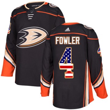 Authentic Adidas Men's Cam Fowler Anaheim Ducks USA Flag Fashion Jersey - Black
