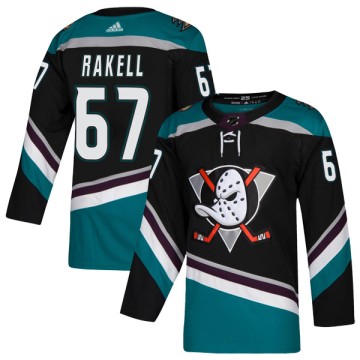 Authentic Adidas Men's Rickard Rakell Anaheim Ducks Teal Alternate Jersey - Black