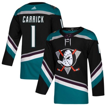 Authentic Adidas Men's Trevor Carrick Anaheim Ducks Teal Alternate Jersey - Black