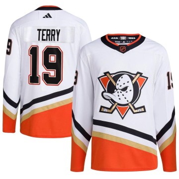 Authentic Adidas Men's Troy Terry Anaheim Ducks Reverse Retro 2.0 Jersey - White