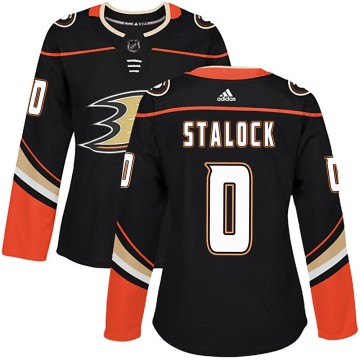 Authentic Adidas Women's Alex Stalock Anaheim Ducks Home Jersey - Black