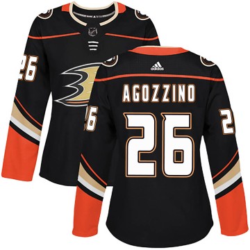 Authentic Adidas Women's Andrew Agozzino Anaheim Ducks ized Home Jersey - Black