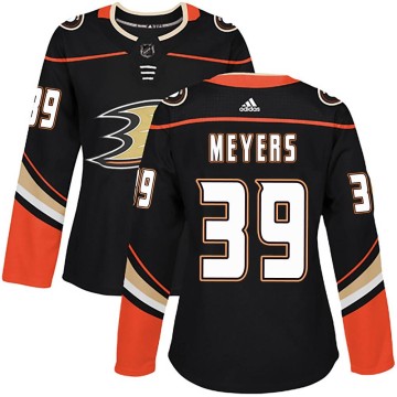 Authentic Adidas Women's Ben Meyers Anaheim Ducks Home Jersey - Black