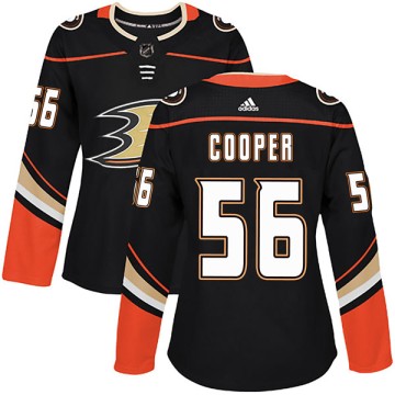 Authentic Adidas Women's Brian Cooper Anaheim Ducks Home Jersey - Black
