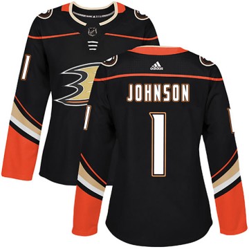 Authentic Adidas Women's Chad Johnson Anaheim Ducks Home Jersey - Black