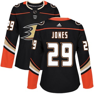 Authentic Adidas Women's David Jones Anaheim Ducks Home Jersey - Black
