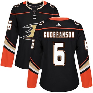 Authentic Adidas Women's Erik Gudbranson Anaheim Ducks Home Jersey - Black