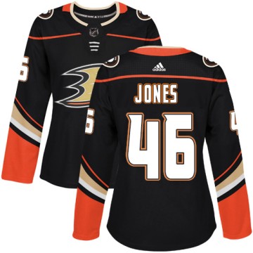 Authentic Adidas Women's Max Jones Anaheim Ducks Home Jersey - Black