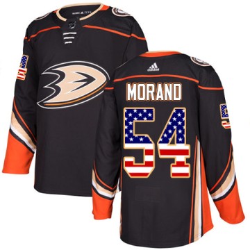Authentic Adidas Youth Antoine Morand Anaheim Ducks USA Flag Fashion Jersey - Black