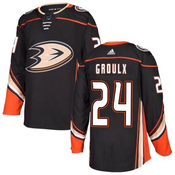 Authentic Adidas Youth Bo Groulx Anaheim Ducks Home Jersey - Black