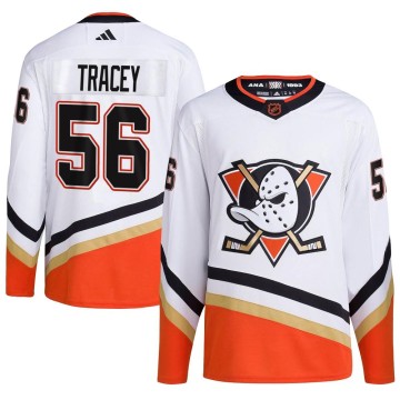 Authentic Adidas Youth Brayden Tracey Anaheim Ducks Reverse Retro 2.0 Jersey - White