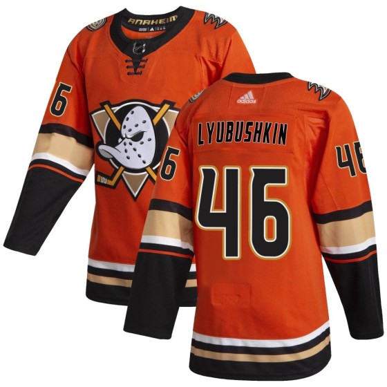 Authentic Adidas Youth Ilya Lyubushkin Anaheim Ducks Alternate Jersey - Orange