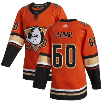 Authentic Adidas Youth Jackson LaCombe Anaheim Ducks Alternate Jersey - Orange