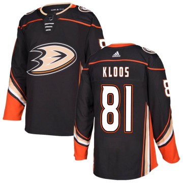 Authentic Adidas Youth Justin Kloos Anaheim Ducks Home Jersey - Black