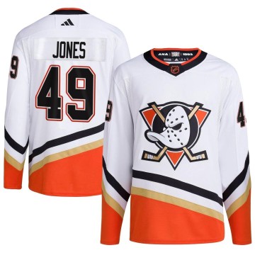 Authentic Adidas Youth Max Jones Anaheim Ducks Reverse Retro 2.0 Jersey - White