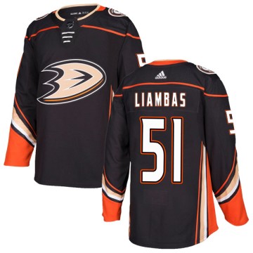 Authentic Adidas Youth Mike Liambas Anaheim Ducks Home Jersey - Black