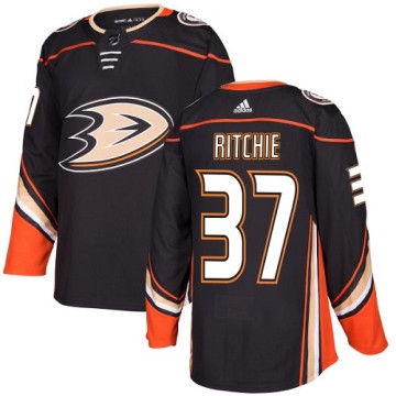 Authentic Adidas Youth Nick Ritchie Anaheim Ducks Home Jersey - Black