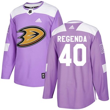 Authentic Adidas Youth Pavol Regenda Anaheim Ducks Fights Cancer Practice Jersey - Purple