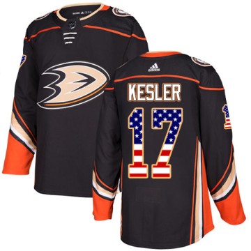 Authentic Adidas Youth Ryan Kesler Anaheim Ducks USA Flag Fashion Jersey - Black