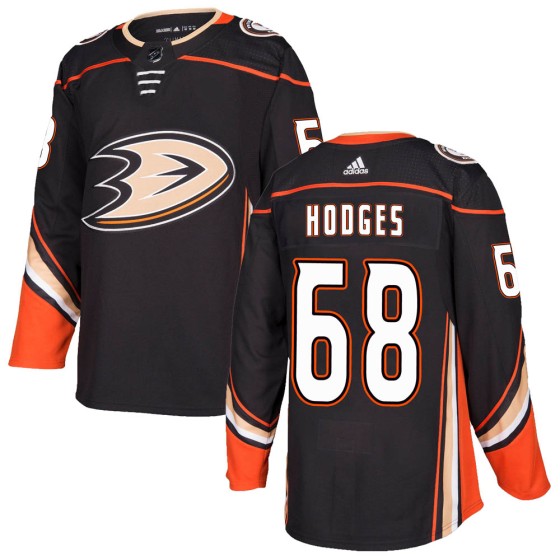 Authentic Adidas Youth Tom Hodges Anaheim Ducks Home Jersey - Black