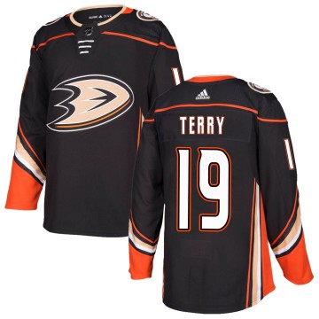 Authentic Adidas Youth Troy Terry Anaheim Ducks Home Jersey - Black