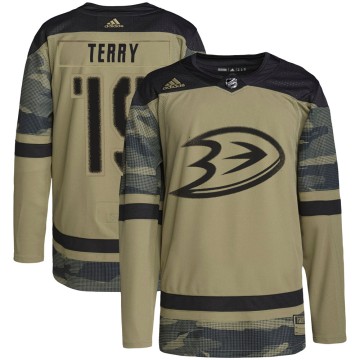 Authentic Adidas Youth Troy Terry Anaheim Ducks Military Appreciation Practice Jersey - Camo