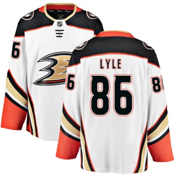 Authentic Fanatics Branded Men's Brady Lyle Anaheim Ducks Away Jersey - White