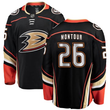 Authentic Fanatics Branded Men's Brandon Montour Anaheim Ducks Home Jersey - Black