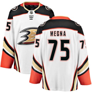 Authentic Fanatics Branded Men's Jaycob Megna Anaheim Ducks Away Jersey - White