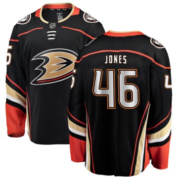 Authentic Fanatics Branded Men's Max Jones Anaheim Ducks Home Jersey - Black