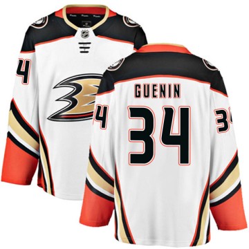 Authentic Fanatics Branded Men's Nate Guenin Anaheim Ducks Away Jersey - White