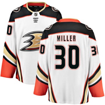 Authentic Fanatics Branded Men's Ryan Miller Anaheim Ducks Away Jersey - White