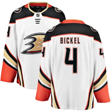 Authentic Fanatics Branded Men's Stu Bickel Anaheim Ducks Away Jersey - White