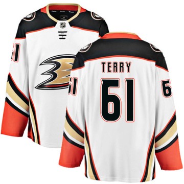 Authentic Fanatics Branded Men's Troy Terry Anaheim Ducks Away Jersey - White