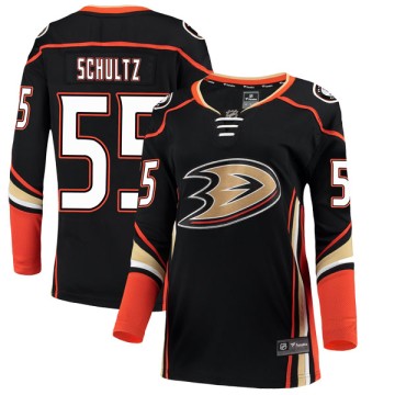 Authentic Fanatics Branded Women's Jeff Schultz Anaheim Ducks Home Jersey - Black