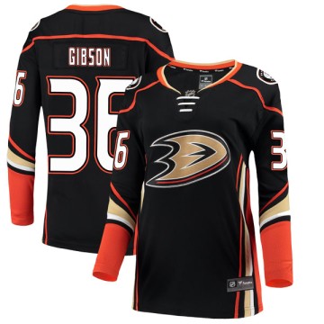 Authentic Fanatics Branded Women's John Gibson Anaheim Ducks Home Jersey - Black