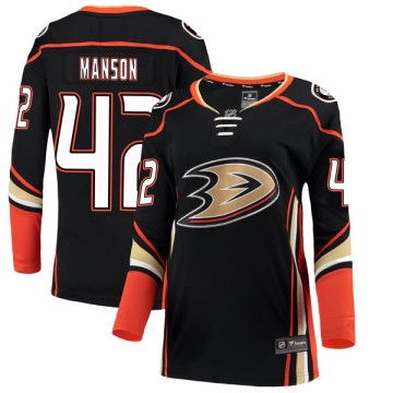 Authentic Fanatics Branded Women's Josh Manson Anaheim Ducks Home Jersey - Black