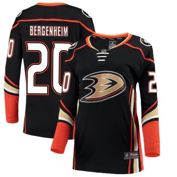 Authentic Fanatics Branded Women's Sean Bergenheim Anaheim Ducks Home Jersey - Black