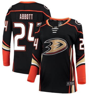 Authentic Fanatics Branded Women's Spencer Abbott Anaheim Ducks Home Jersey - Black