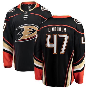 Authentic Fanatics Branded Youth Hampus Lindholm Anaheim Ducks Home Jersey - Black