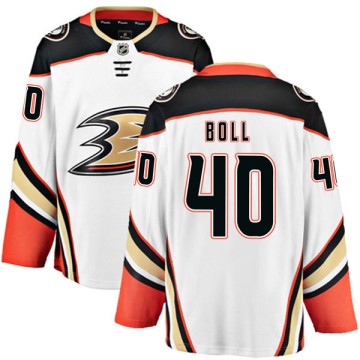 Authentic Fanatics Branded Youth Jared Boll Anaheim Ducks Away Jersey - White