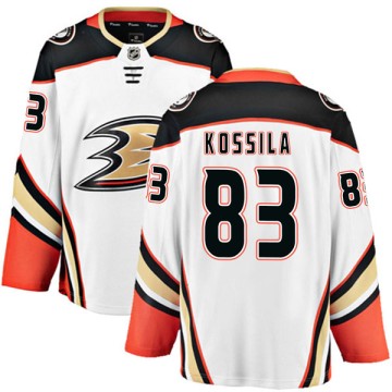 Authentic Fanatics Branded Youth Kalle Kossila Anaheim Ducks Away Jersey - White