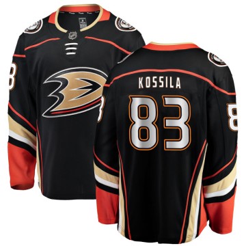 Authentic Fanatics Branded Youth Kalle Kossila Anaheim Ducks Home Jersey - Black