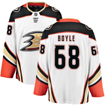 Authentic Fanatics Branded Youth Kevin Boyle Anaheim Ducks Away Jersey - White