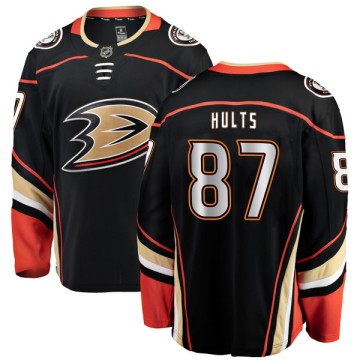 Authentic Fanatics Branded Youth Mitch Hults Anaheim Ducks Home Jersey - Black