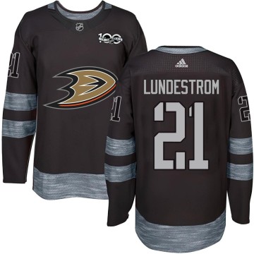 Authentic Youth Isac Lundestrom Anaheim Ducks 1917-2017 100th Anniversary Jersey - Black