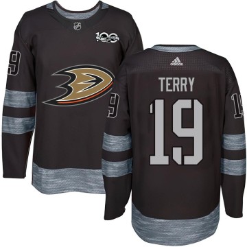 Authentic Youth Troy Terry Anaheim Ducks 1917-2017 100th Anniversary Jersey - Black