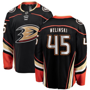 Breakaway Fanatics Branded Men's Andy Welinski Anaheim Ducks Home Jersey - Black