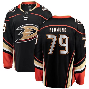 Breakaway Fanatics Branded Men's Angus Redmond Anaheim Ducks Home Jersey - Black