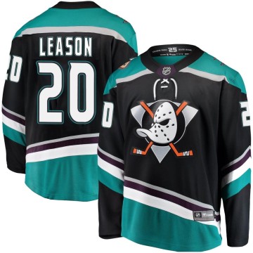 Breakaway Fanatics Branded Men's Brett Leason Anaheim Ducks Alternate Jersey - Black
